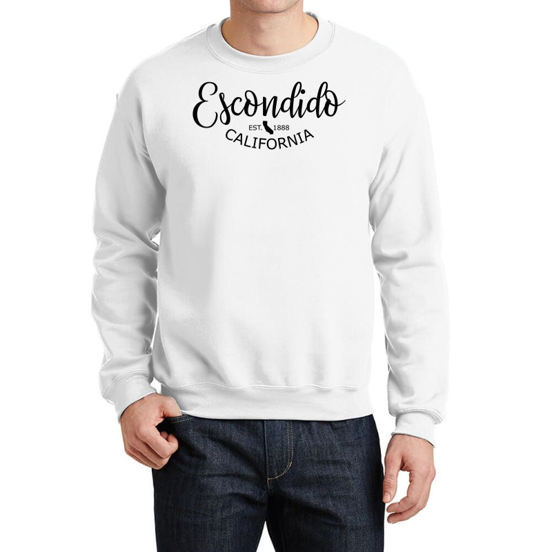 Escondido California State Map Escondido Ca Us City T Shirt Crewneck Sweatshirt | Artistshot