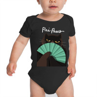 Pai Paws Black Cat Baby Bodysuit | Artistshot