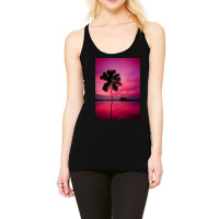 Palm Tree At A Sunset Racerback Tank | Artistshot