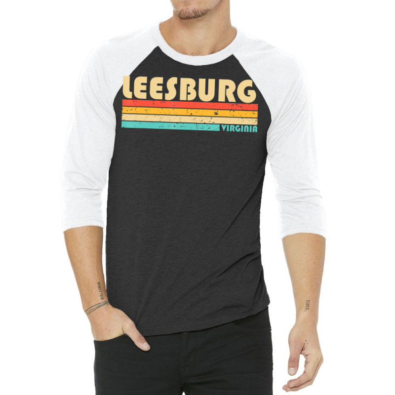 Leesburg Va Virginia City Home Roots Retro 70s 80s 3/4 Sleeve Shirt by hongquangd | Artistshot