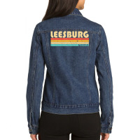 Leesburg Va Virginia City Home Roots Retro 70s 80s Ladies Denim Jacket | Artistshot