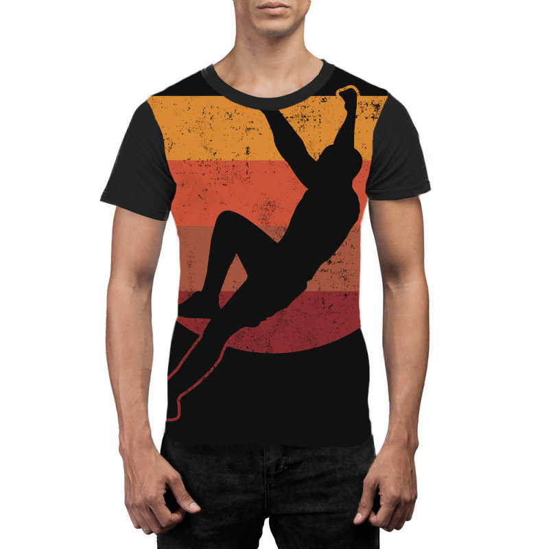 Rock Climbing Bouldering Climber Vintage Graphic T-shirt | Artistshot