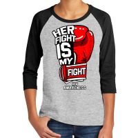 His Fight Is My Fight World Aids Day Hiv Disease Awareness T Shirt Youth 3/4 Sleeve | Artistshot