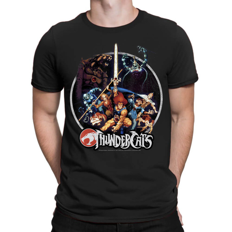 Thundercats Group Shot Vintage Circle T-Shirt by bummercaught | Artistshot