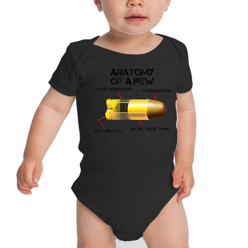 Anatomy Of A Pew Parts Of A Bullet Pro Gun Rights Baby Bodysuit by femalesbaubles | Artistshot