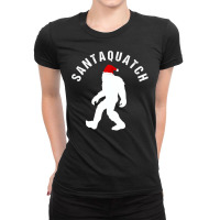 Santaquatch  Funny Tall Santa Costume  For Christmas Ladies Fitted T-shirt | Artistshot