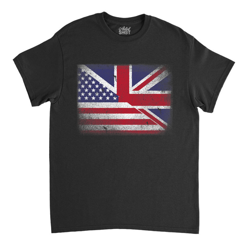 British American Flag  Great Britain Union Jack Classic T-shirt | Artistshot