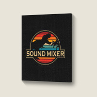 Sound Mixer Dinosaur Portrait Canvas Print | Artistshot