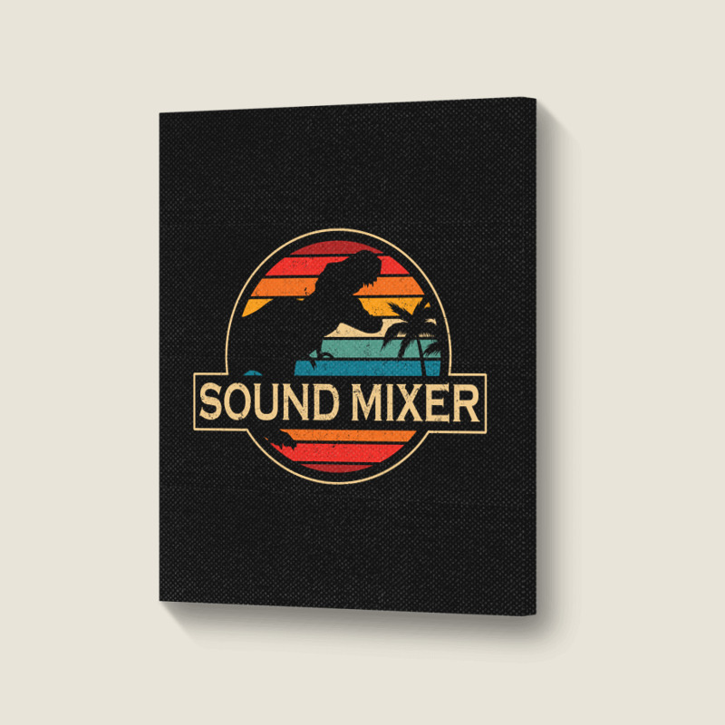 Sound Mixer Dinosaur Portrait Canvas Print | Artistshot