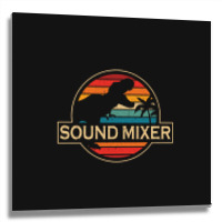 Sound Mixer Dinosaur Metal Print Square | Artistshot