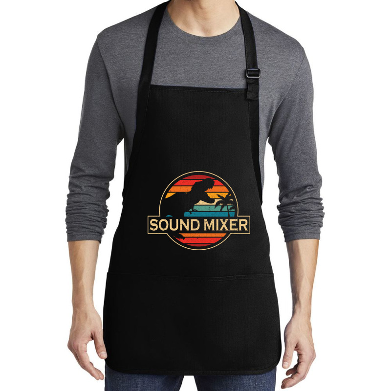 Sound Mixer Dinosaur Medium-length Apron | Artistshot