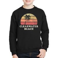 Clearwater Beach Fl Vintage 70s Retro Throwback Youth Sweatshirt | Artistshot