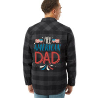 All American Dad 4th Of July Boys Men Usa Flag Flannel Shirt | Artistshot