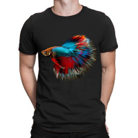 Red Blue Betta Fish Jambrong T-shirt | Artistshot