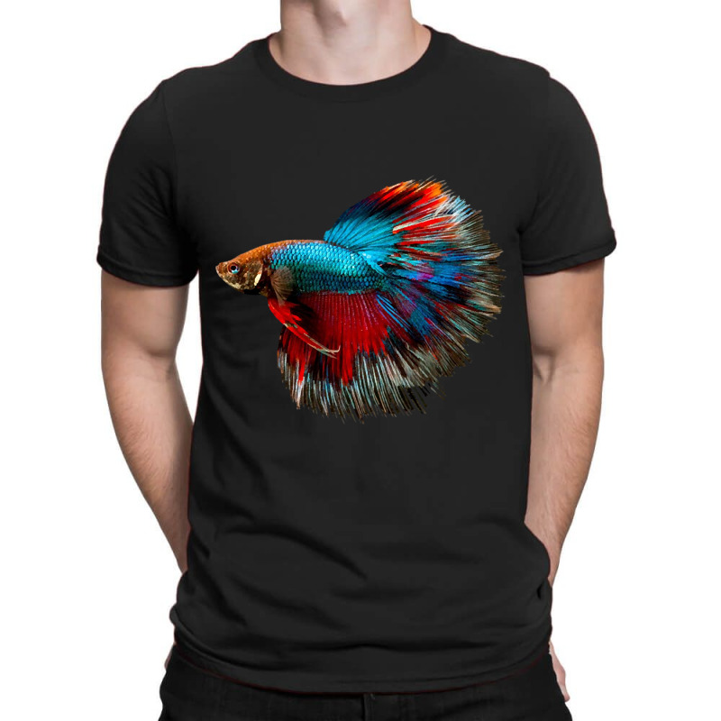 Red Blue Betta Fish Jambrong T-shirt | Artistshot