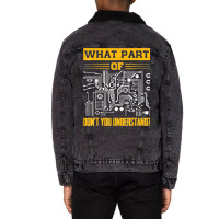 Electrical What Part Of Don't You Understand Electrician Unisex Sherpa-lined Denim Jacket | Artistshot