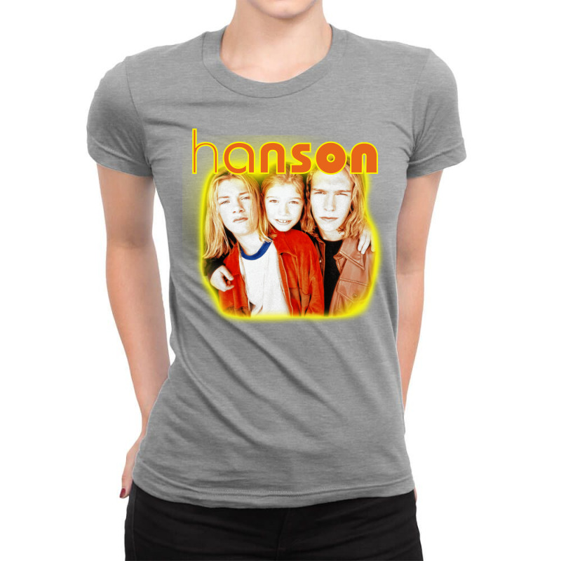 Hanson Classic  Music Blue Ladies Fitted T-Shirt by mequetolmovp | Artistshot