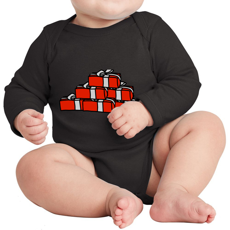 Christmas Gift Boxes Long Sleeve Baby Bodysuit by brumfieldportillo7vlpq8 | Artistshot