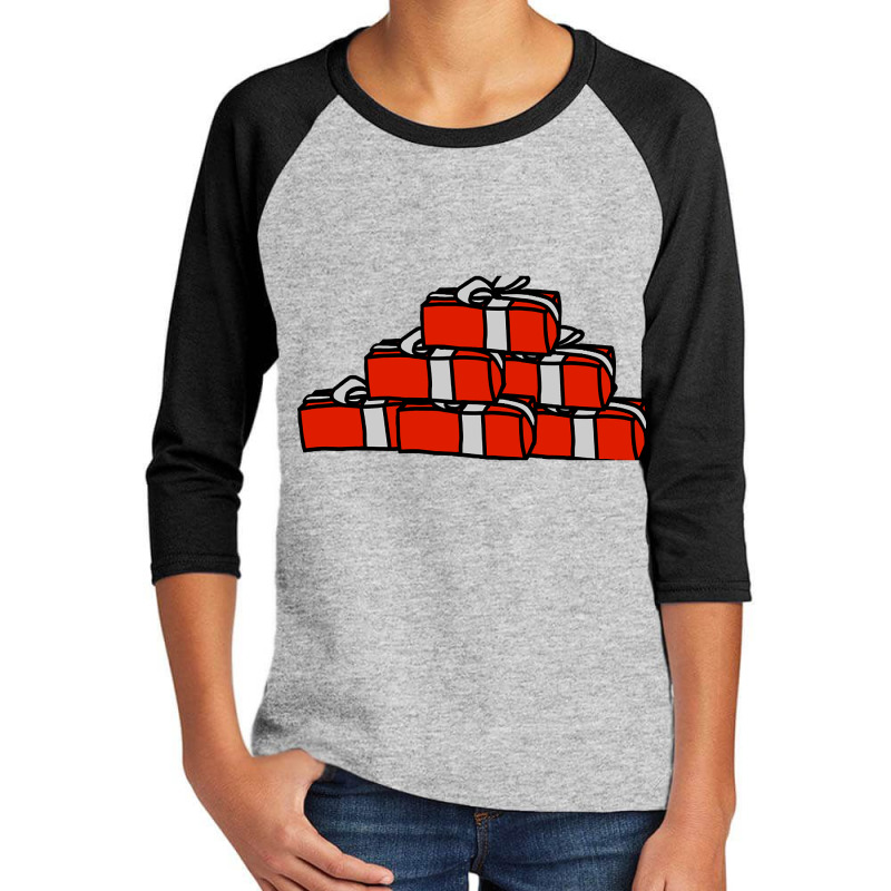 Christmas Gift Boxes Youth 3/4 Sleeve by brumfieldportillo7vlpq8 | Artistshot