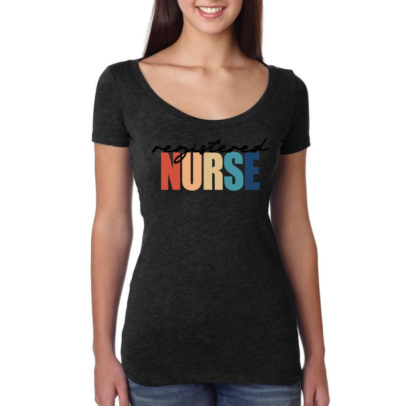 Registered Nurse Rn Nursing Sweatshirt Women's Triblend Scoop T-shirt | Artistshot