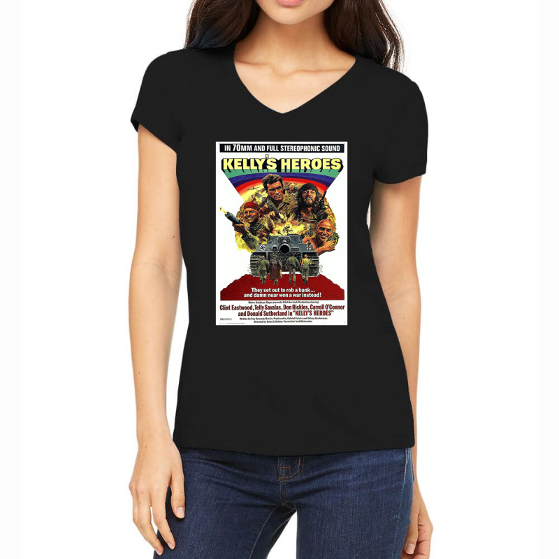 Kelly's Heroes 1970 World War Ii Comedy Drama Heist Film Gift Women's V-Neck T-Shirt by MabellaPennachio | Artistshot