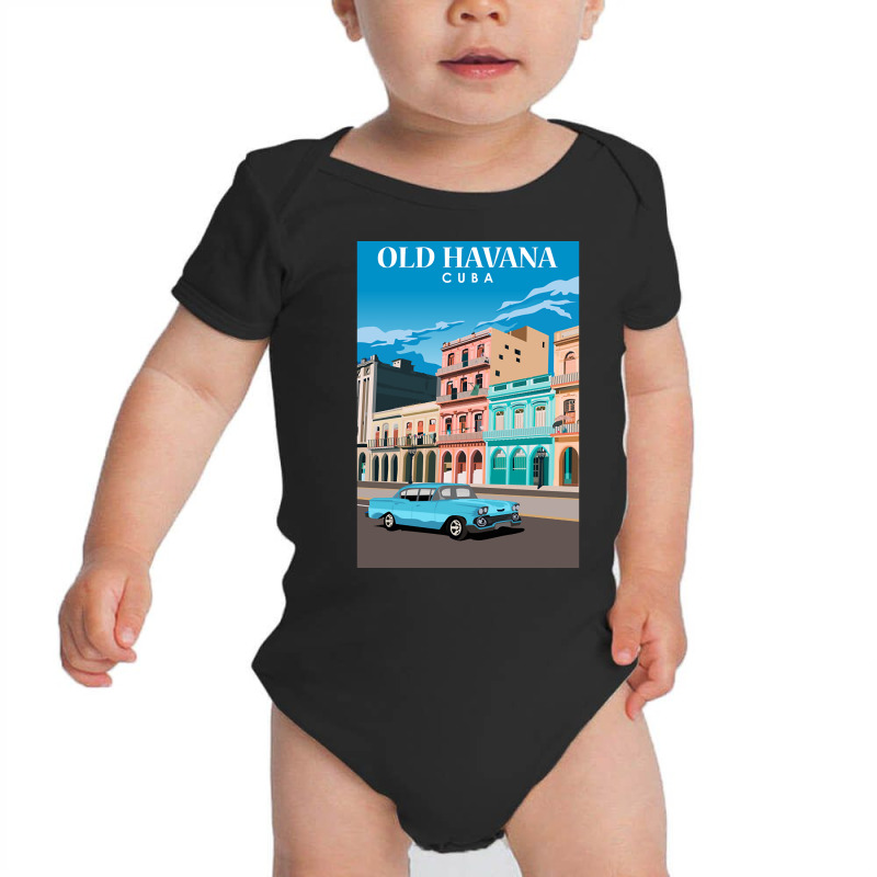 Havana Old City Travel Baby Bodysuit by greggjvandervor | Artistshot