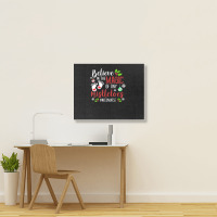 Peds Nicu Nurse Believin Magic Of Tiny Mistletoe Christmas T Shirt Landscape Canvas Print | Artistshot