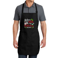 Peds Nicu Nurse Believin Magic Of Tiny Mistletoe Christmas T Shirt Full-length Apron | Artistshot