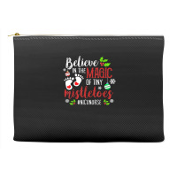 Peds Nicu Nurse Believin Magic Of Tiny Mistletoe Christmas T Shirt Accessory Pouches | Artistshot