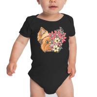 Yorkie T  Shirt Yorkshire Terrier With Flowers T  Shirt Baby Bodysuit | Artistshot