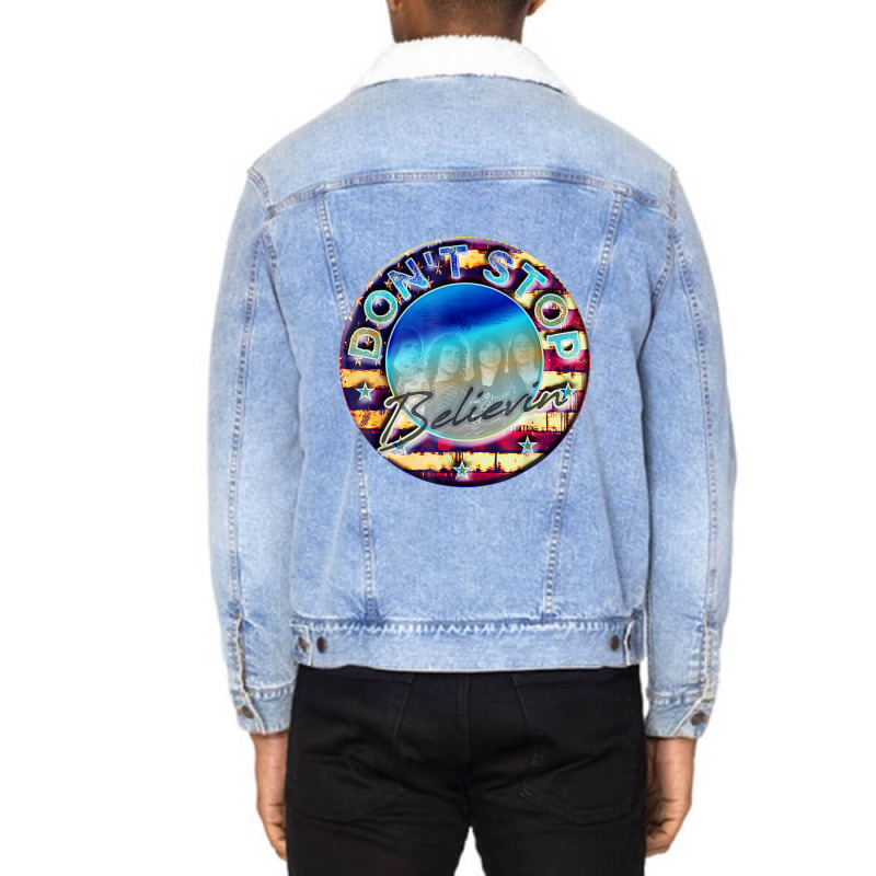 Vintage Classic Journey 1980 Dont Stop (2) Unisex Sherpa-Lined Denim Jacket by bummercaught | Artistshot