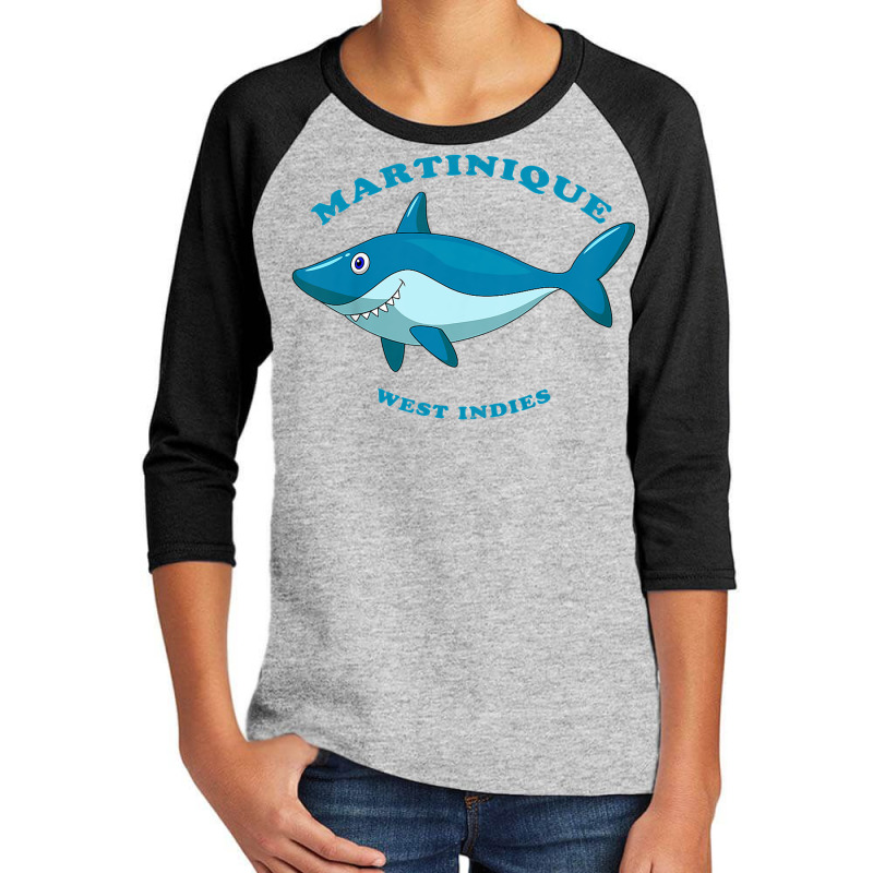 Kids Children's Martinique, West Indies Shark Vacation T Shirt Youth 3/4 Sleeve by lavenakf44f | Artistshot