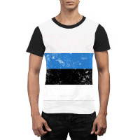 Vintage Estonia Estonian Flag Pride Gift Graphic T-shirt | Artistshot