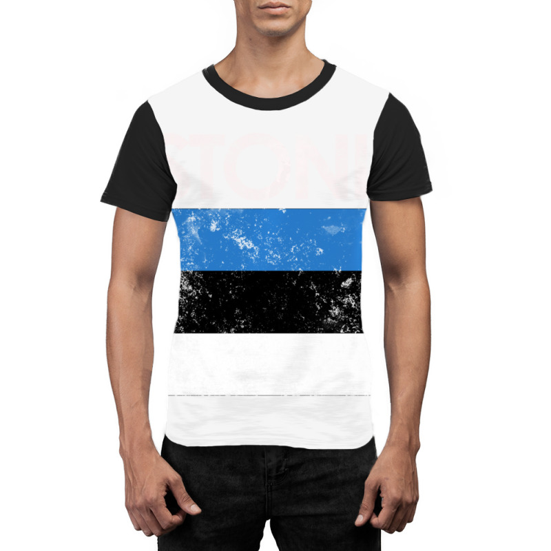 Vintage Estonia Estonian Flag Pride Gift Graphic T-shirt | Artistshot