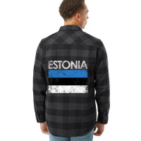 Vintage Estonia Estonian Flag Pride Gift Flannel Shirt | Artistshot