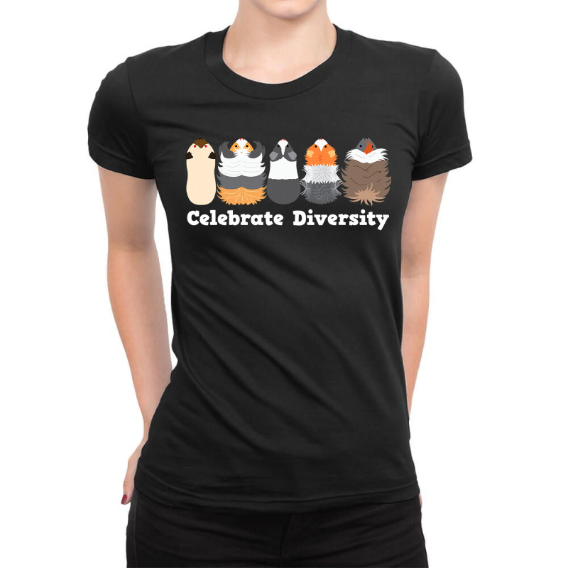 Funny  Celebrate Diversity  Cute Gift For Guinea Pig Lovers Ladies Fitted T-Shirt by ElizabethAtist | Artistshot