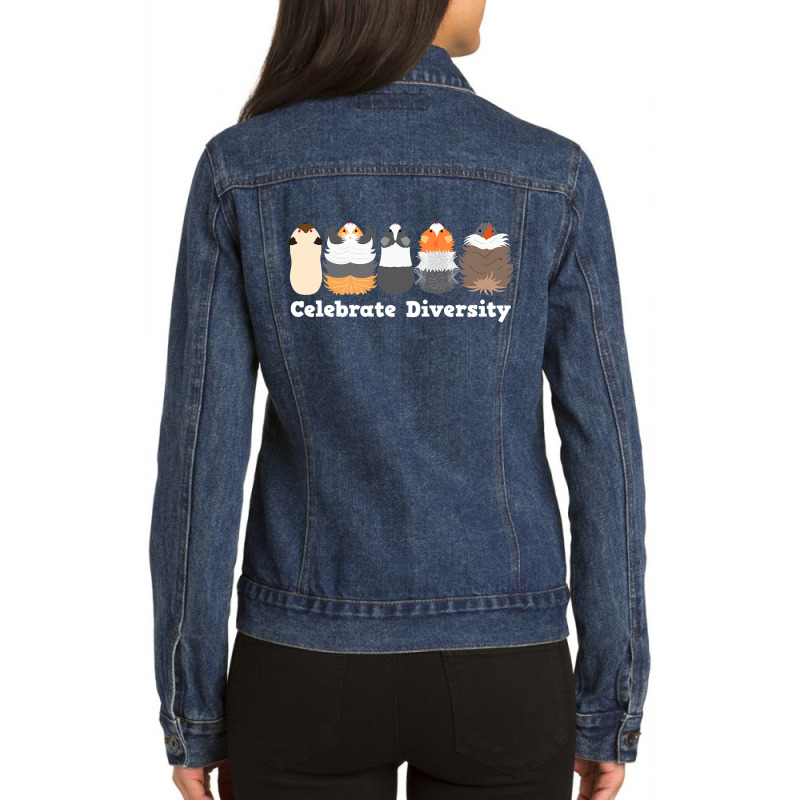 Funny  Celebrate Diversity  Cute Gift For Guinea Pig Lovers Ladies Denim Jacket by ElizabethAtist | Artistshot