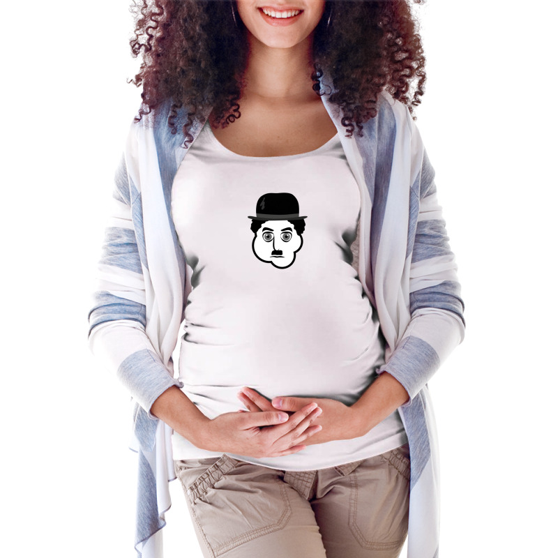 Charles Chaplin Maternity Scoop Neck T-shirt by GaryDustinKnutson | Artistshot