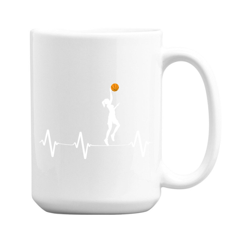 Basketball Heartbeat Gift S For Women And Girls 15 Oz Coffee Mug | Artistshot