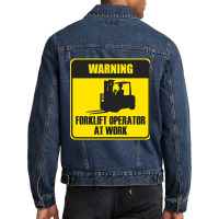 Forklift Operator At Work Men Denim Jacket | Artistshot