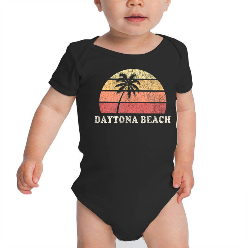 Daytona Beach Fl Vintage 70s Retro Throwback Baby Bodysuit by michaelyounger19 | Artistshot