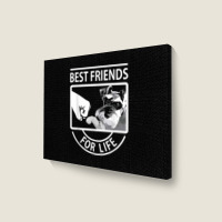 Schnauzer Best Friends For Life Tshirt Landscape Canvas Print | Artistshot