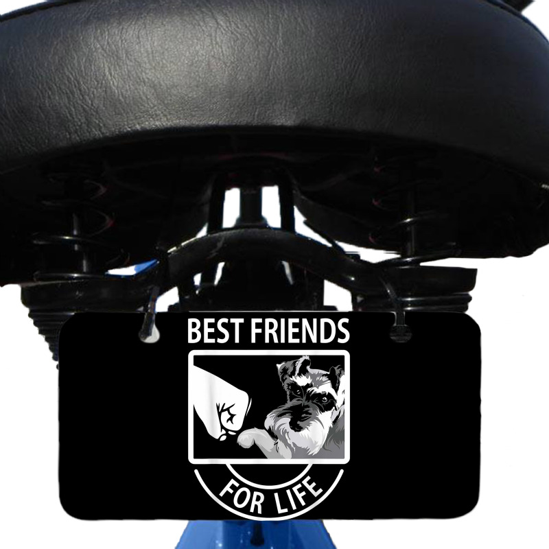 Schnauzer Best Friends For Life Tshirt Bicycle License Plate | Artistshot