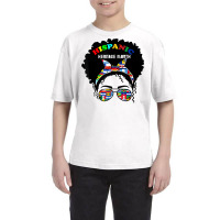 National Hispanic Heritage Month Latin Flags Messy Bun Latin T Shirt Youth Tee | Artistshot