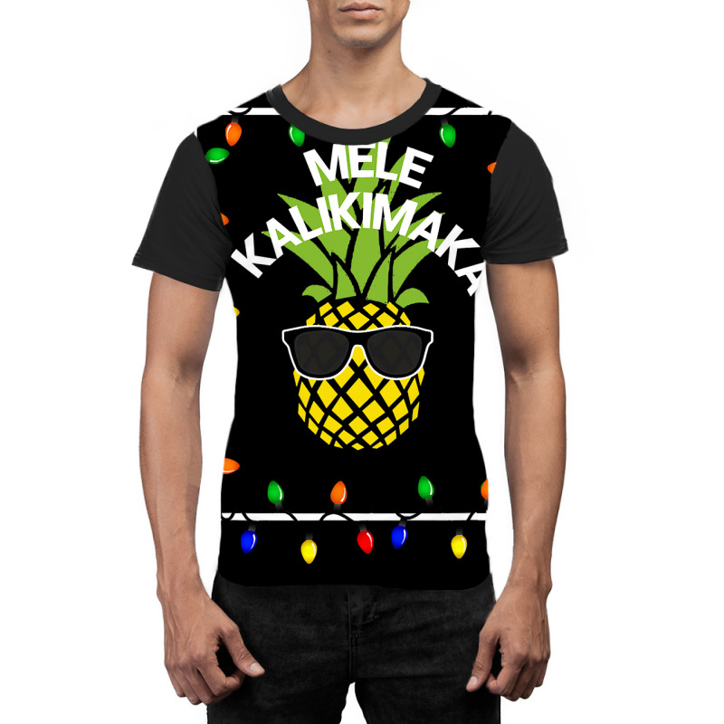 Mele Kalikimaka Pineapple Sunglasses   Christmas Light Graphic T-shirt by Davidartist | Artistshot