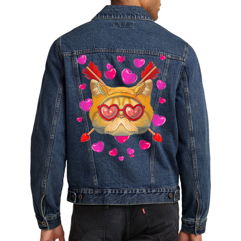 Exotic Shorthair Valentines Day T  Shirt Exotic Shorthair Valentines D Men Denim Jacket by eluettgen194 | Artistshot