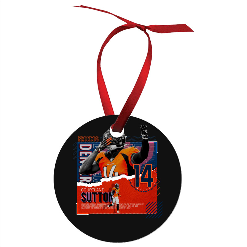 Courtland Sutton Football Paper Poster Broncos Ornament | Artistshot