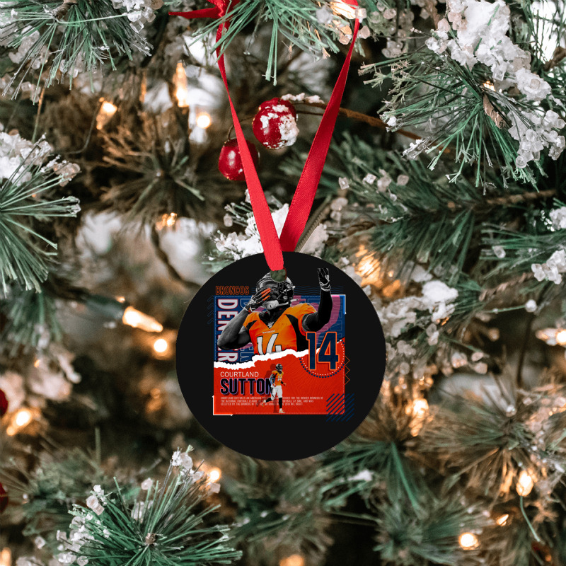 Courtland Sutton Football Paper Poster Broncos Ornament | Artistshot