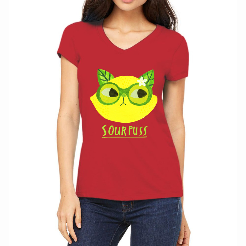 Sourpuss Women's V-Neck T-Shirt by macklinsampson | Artistshot