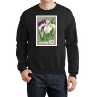 1961 Japan Iris Postage Stamp Poster Crewneck Sweatshirt | Artistshot